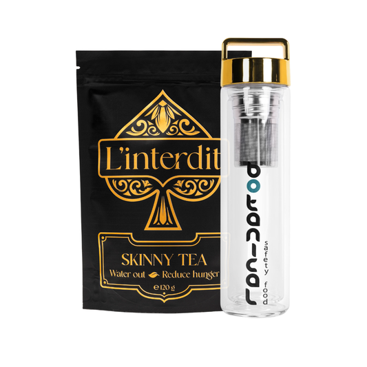 Skinny Tea + Thermo Bottle Premium Gold