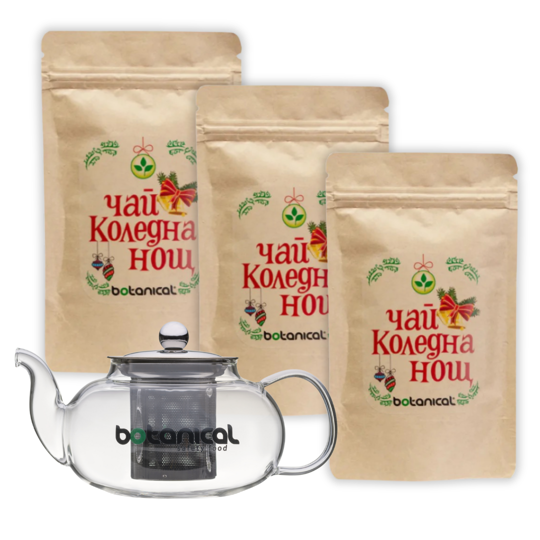 Коледен комплект “Коледна Нощ” с чаена кана