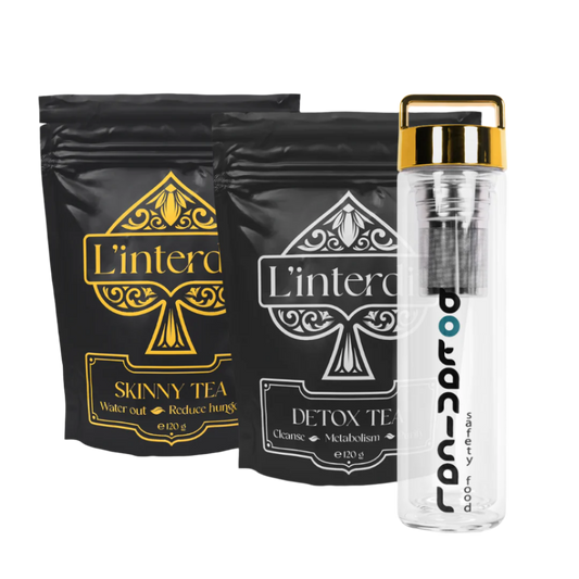 Комплект Detox и Skinny Tea + Бутилка с инфузер Premium Gold