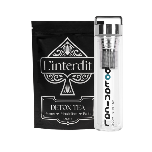Detox Tea + Thermo Bottle Premium Silver