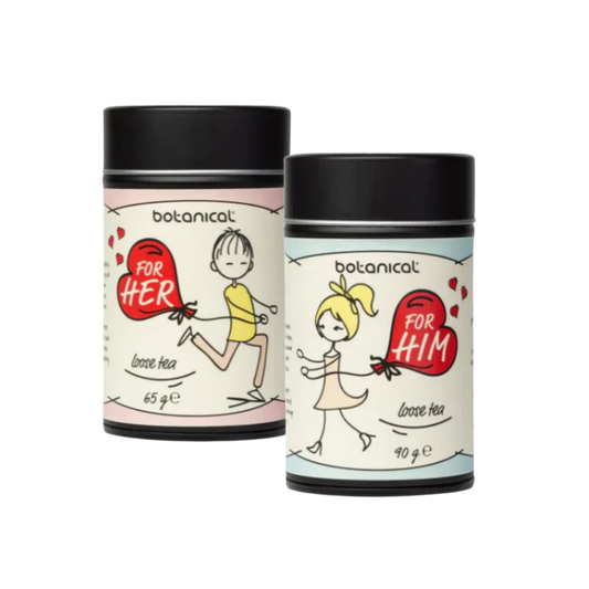 Чаен комплект за Свети Валентин - За Него & За Нея